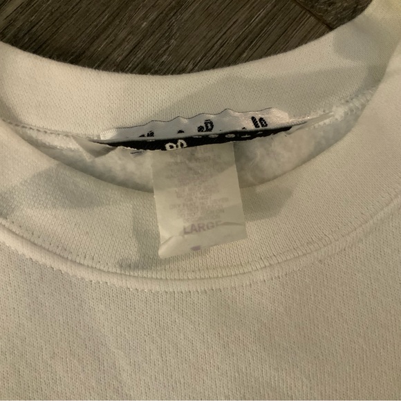 TALK OF THE WALK / AC White Sweatshirt U.S.A Sz Large - Picture 3 of 8